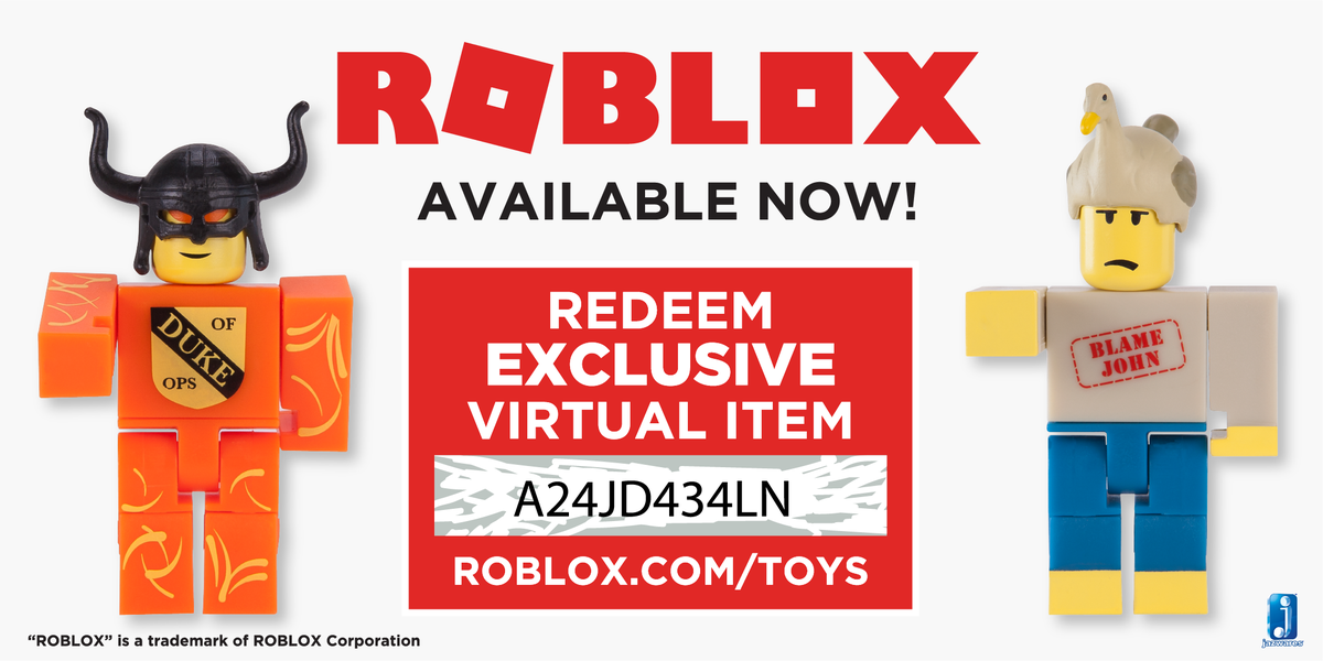 Jazwares on X: Redeem #Roblox exclusive virtual items at   after buying your @Roblox Figures!   #robloxtoys  / X