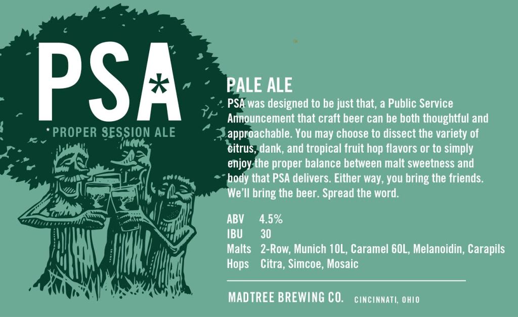 Brew_Minds's tweet photo. Have you had @MadTreeBrewing
PSA? Read about how @madtree_rowe crafted this beer!

https://t.co/Qpp53H2EIL

#ThrowbackThursday https://t.co/LWFIMoB2Lw
