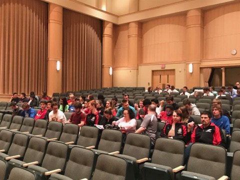 PCSDMusic's tweet photo. PHS jazz trip 2017 is wrapping up! We'll be back at 3:15! Thanks for a great trip guys! https://t.co/T7O43N70Hx