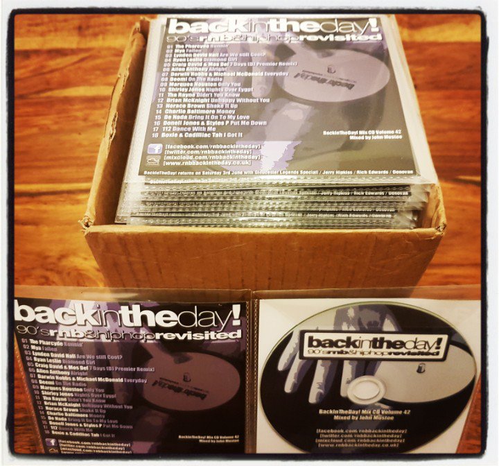 rnbbackintheday's tweet photo. 100 FREE CDs ready for BackInTheDay tomorrow night with @Mastermind_UK_ @DJjohnmustoe @martinifs #BITD2017 https://t.co/z6qJw5uPU1