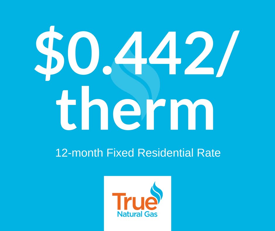 TrueNaturalGas's tweet image. Save 💰: Switch to TNG for one of the lowest 12-mo fixed residential rates in GA: $0.442/therm. 770-502-0226 or bit.ly/1eGEtaY.