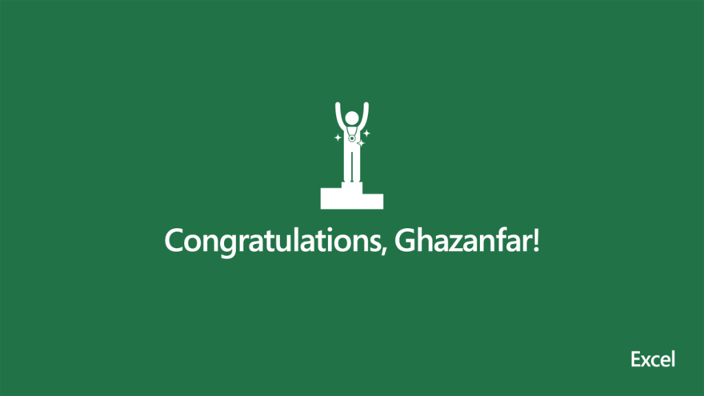 msexcel's tweet photo. It's official. Our first #ExcelWorldChamp is Ghazanfar Abidi from Canada! See who else topped the charts: https://t.co/25Sj4e8txQ https://t.co/2g2Pe9st8V
