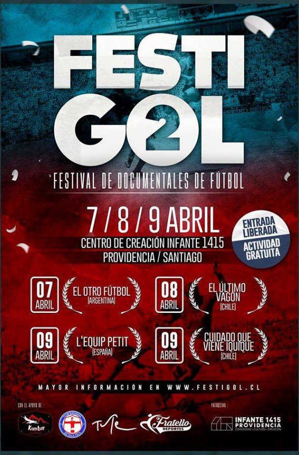 DATO | Festigol 2: Documentales de fútbol se tomarán Providencia. Entrada gratuita bit.ly/2nn0Ag1