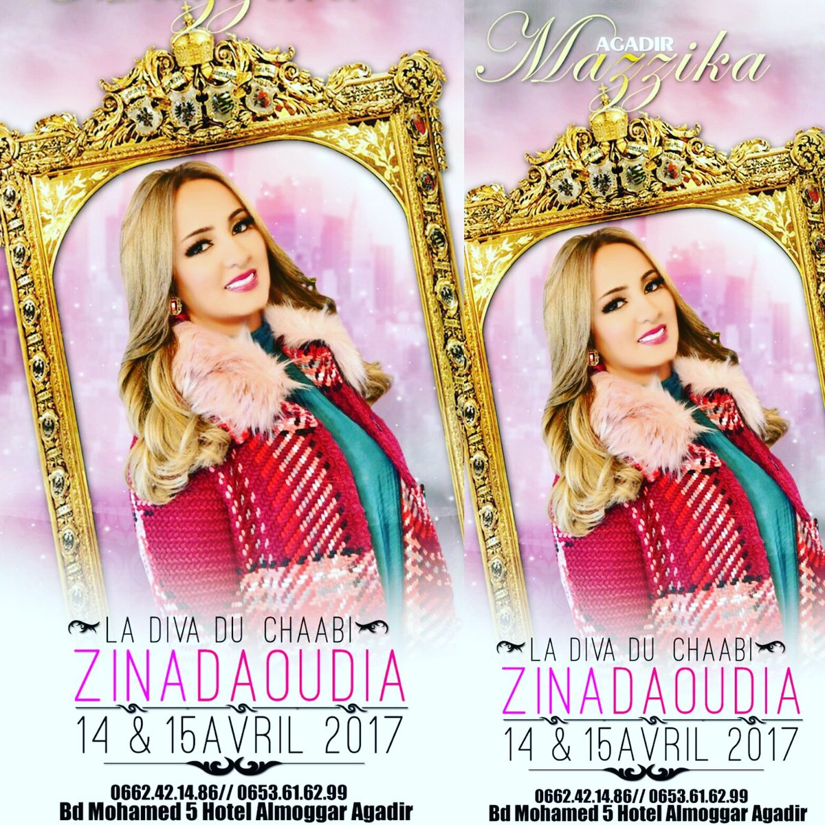 daoudia_zina's tweet photo. مرحبا بكل الجمهور الحبيب يوم الجمعة والسبت 14و15 ابريل باكادير Mazzika
#star #music #cha3bi #ray #pop #الجالية #المغرب https://t.co/Kf7hB115Nq