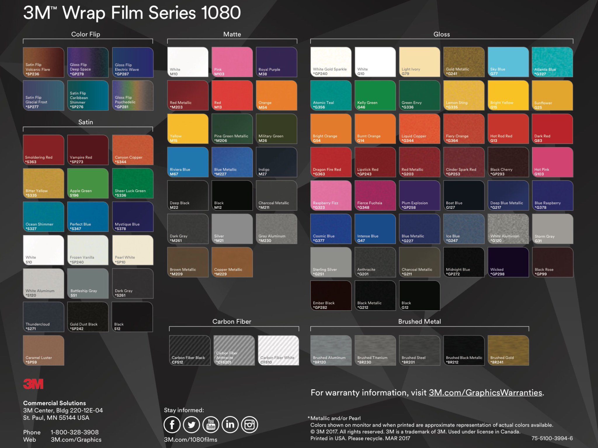 nd graphics edmonton on twitter quot 3m 1080 colour chart 3m vinyl wrap color chart
