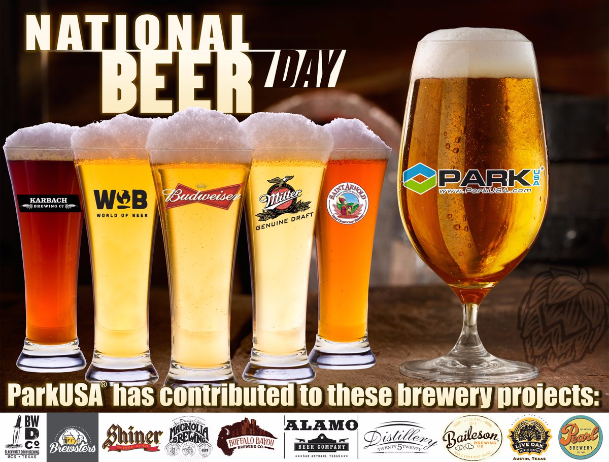 ParkUSA's tweet photo. Happy National Beer Day!  #Nationalbeerday https://t.co/nL7iT3icMp