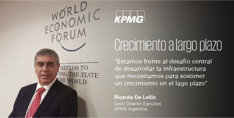 KPMGArgentina's tweet photo. "Estamos frente al desafio de desarrollar la #infraestructura que necesitamos para sostener un crecimiento a lago plazo."#la17 #WEFLATAM https://t.co/TfFJ0Yk5ah