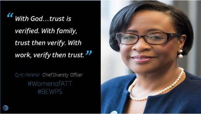 Congrats to our own Cynt Marshall for being recognized as one of the Most Powerful Women in Business at #BEWPS! #WomenofATT