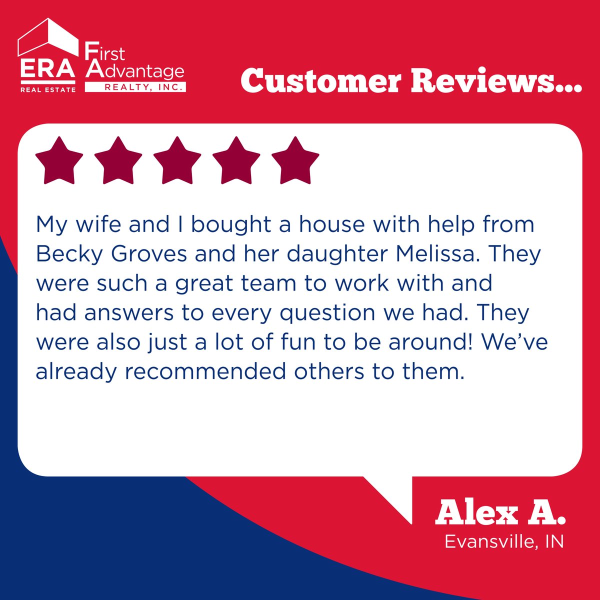 ERAFirst's tweet photo. #ERAFirst is getting some great feedback!!πβ¨ Contact a member of #teamERA TODAY! π‘ #CustomerReviews #realestate #erasoldmine https://t.co/Ml1lmvTRUn