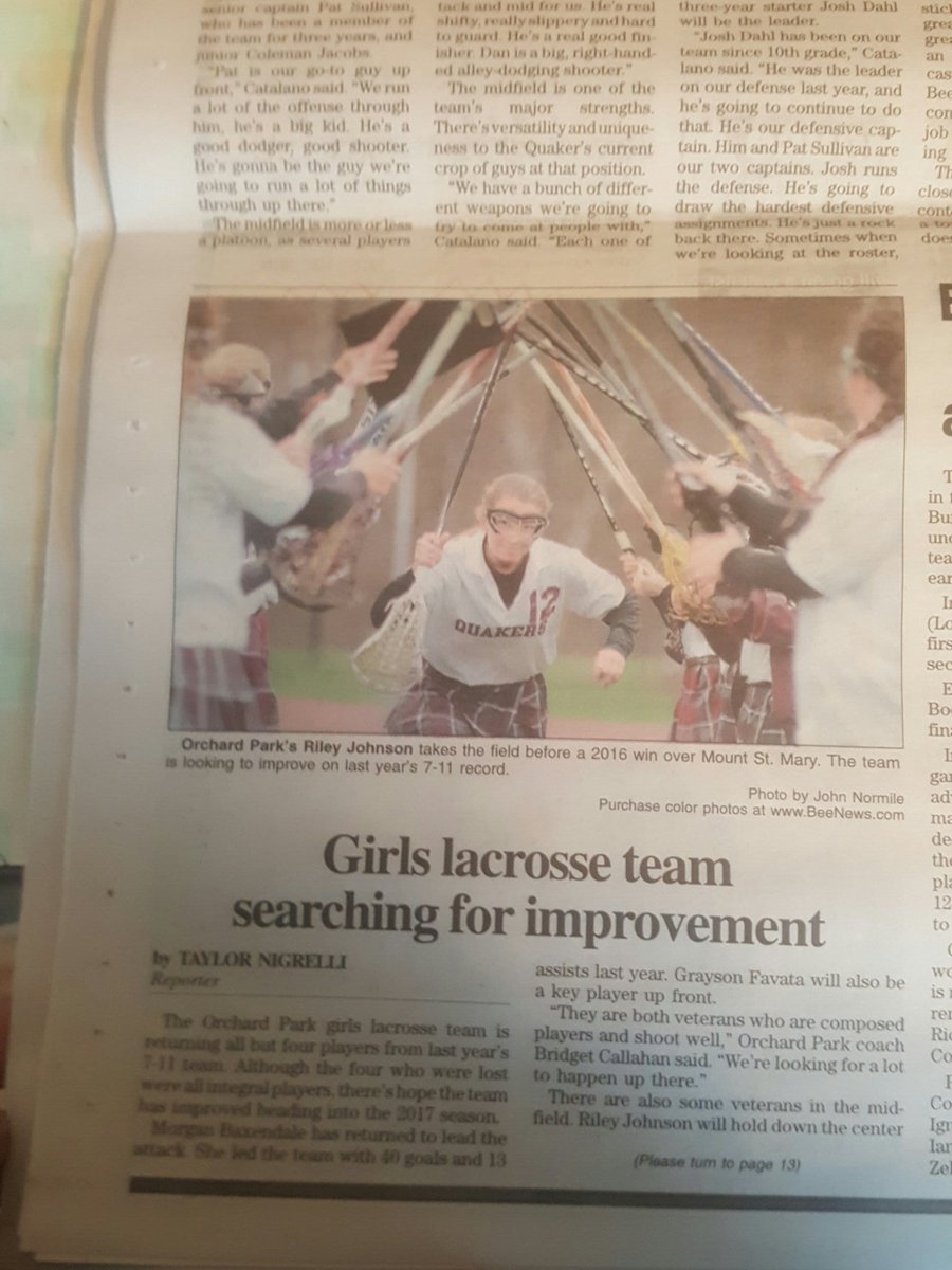 Check out this article in the <a href="/OrchardParkBee/">Orchard Park Bee</a> ! Great picture too.