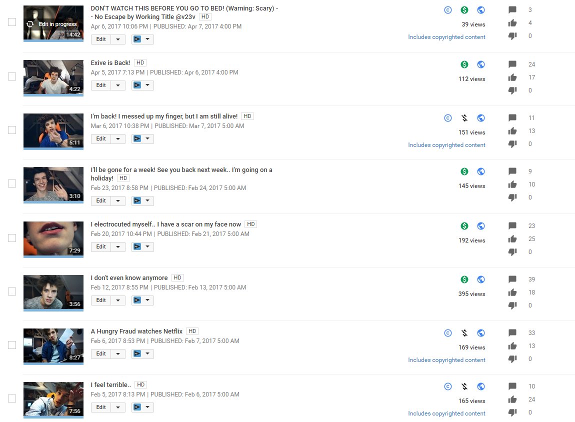 ExiveGaming's tweet image. Literally half of my videos get copyright claimed. I might need to change something about my choice of music... Not sure though