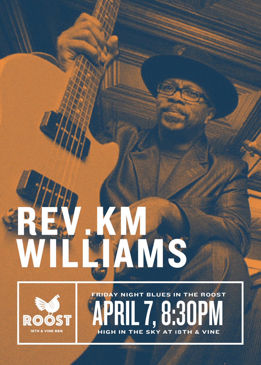 Come kick it w/  <a href="/revkmwilliams/">Rev. KM Williams</a> tonight! Live in The Roost, Happy  #Nationalbeerday , celebrate w/ #CraftBeer , BBQ &amp; great live blues.