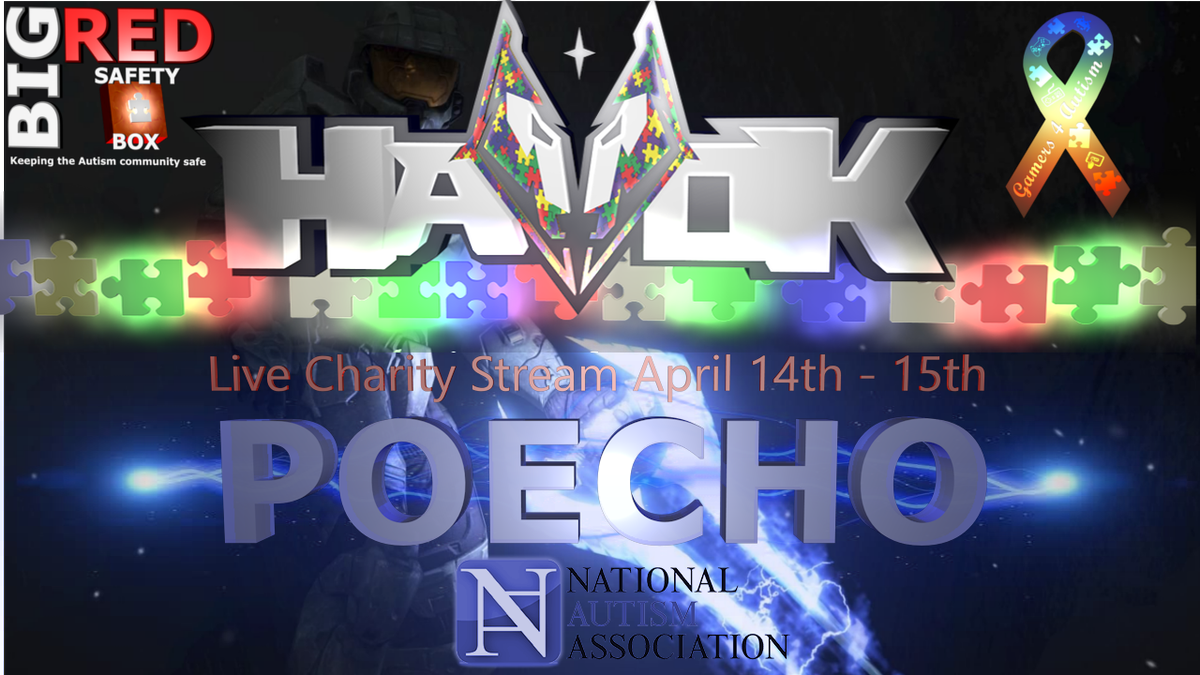 Game4Autism's tweet photo. Upcoming Charity Event for @NationalAutism 
Presented by: 
@HvK_eSports @HavoKPoecho 
April 14th-15th
https://t.co/PRLODRzCnz https://t.co/87jOFO381Y