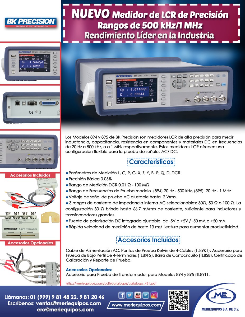 Meriequipos's tweet photo. #Nuevo #Medidor de LCR de precisión rangos de 500 Khz/1MHz #BkPrecision #CotizaCoNosotros https://t.co/YYaYjPEB0T https://t.co/QbXCZhCqzX
