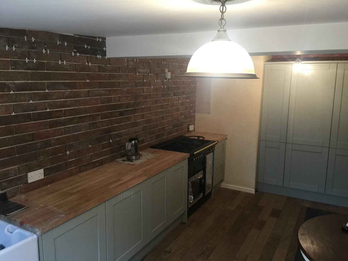 intsolution's tweet image. Recent kitchen in Liverpool 12
Brick slip compliment rustic kitchen