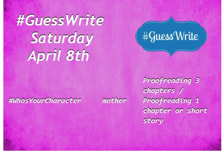 GuessWrite's tweet photo. Welcome to #GuessWrite Saturday #WhosYourCharacter hosted by @chipmunkofpower. Last chance to enter for a chance to win fabulous prizes! https://t.co/OXpCR6eeXX