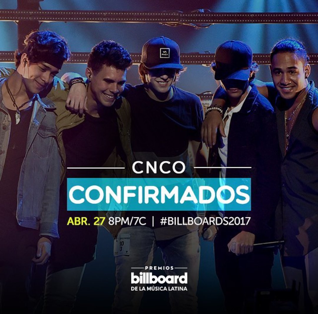 Wannabeurlight's tweet photo. Los chicos presentarán oficialmente en vivo #HeyDj el 27 de Abril en los premios @LatinBillboards Recuerden @CNCOmusic tiene 4 nominaciones! https://t.co/bthIQJkjs2