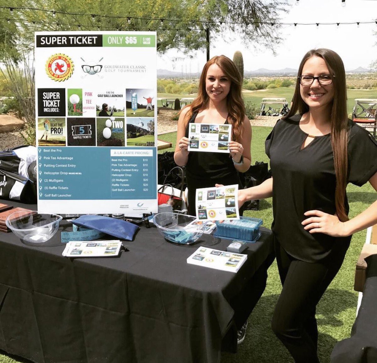 GWC2030's tweet photo. Our friends at Premier Marketing &amp; Promotions doing a great job at the #goldwaterclassic #gwc2017 @Phoenix2030Club https://t.co/VvH5VA1mmt