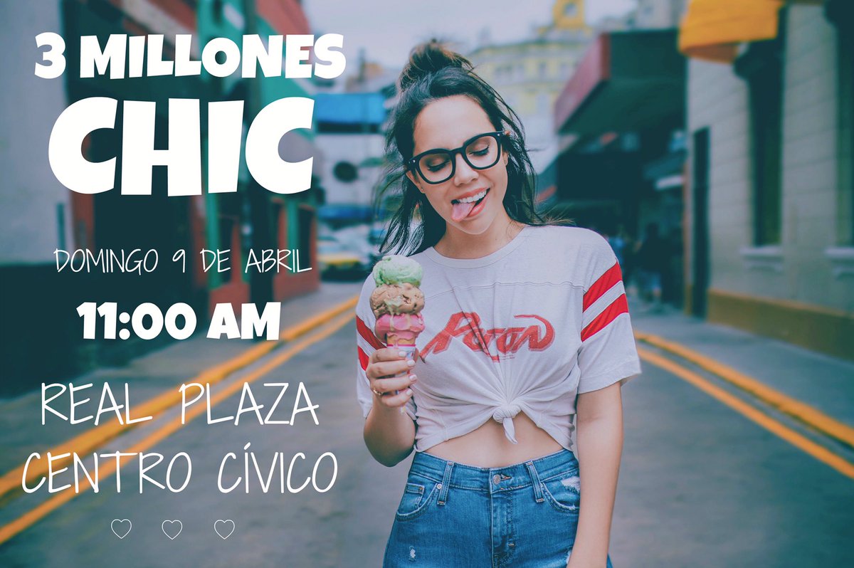 KatyTheChic's tweet photo. Nos vemos este Domingo mi Lima Chic! Prepárense para salir en el video de los 3 Millones!! Ya los quiero veeeeer 💕💕💕 https://t.co/gWM9QqfYU8