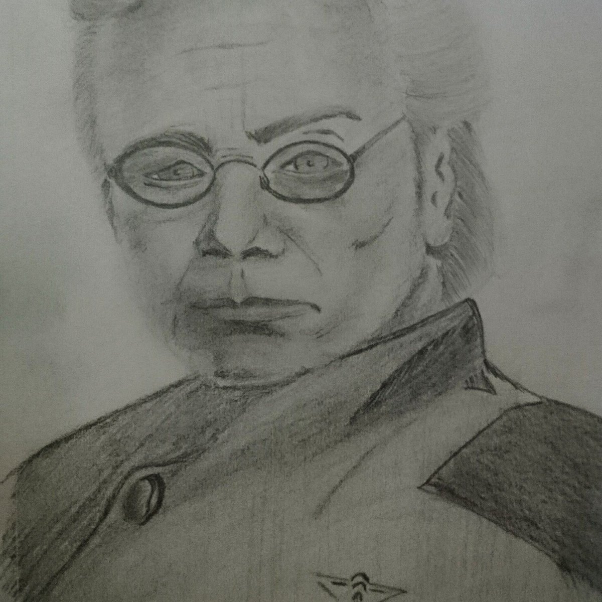 missingpiececr's tweet image. Tonight's drawing of @edwardjolmos Commander Adama from @humanorcylon Battlestar Galactica. Looking forward to my next commission!