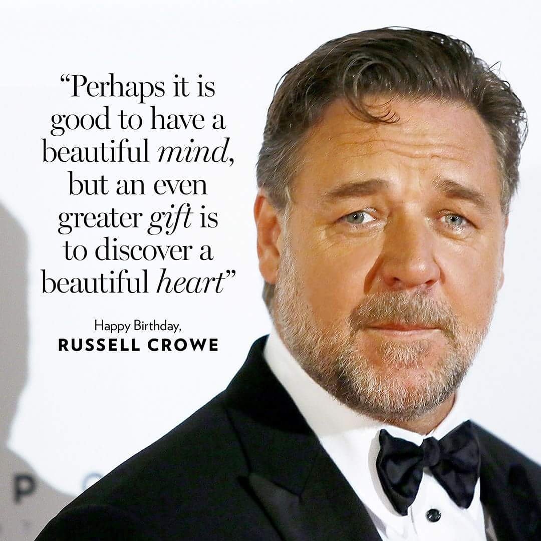 Happy Birthday to my perennial favourite actor Russell Crowe ...  
