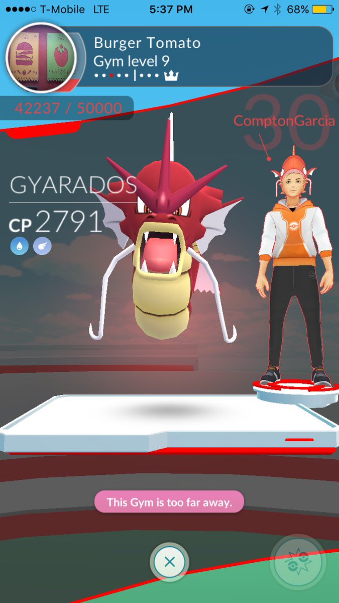 _ImmortalWave_'s tweet photo. @OMGitsAliA omg 😱I just found a shiny Gyarados in a gym! https://t.co/ciEOpp6AUf