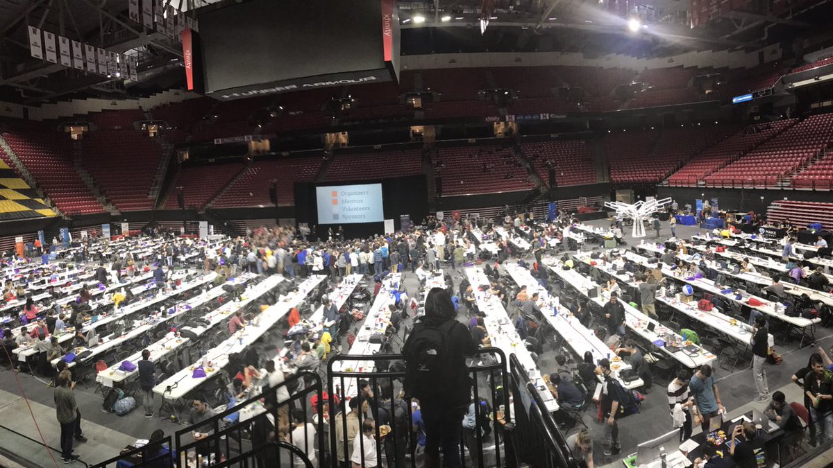 Opening ceremonies are packed here at <a href="/bitcmp/">Bitcamp</a> in the Xfinity Center! #bitcamp