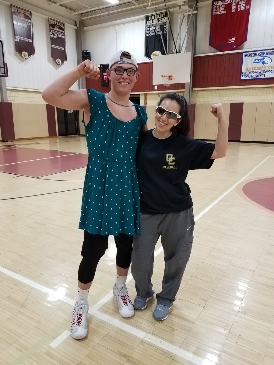 BP_MrsMachamer's tweet photo. "Ms Gamelin" with the wardrobe change!! @OC_SkillsUSA @AthleticCougars @oldcolonynhs @aaronpolansky @OC_Carpentry #WeAreOC https://t.co/5ebDasEkgs