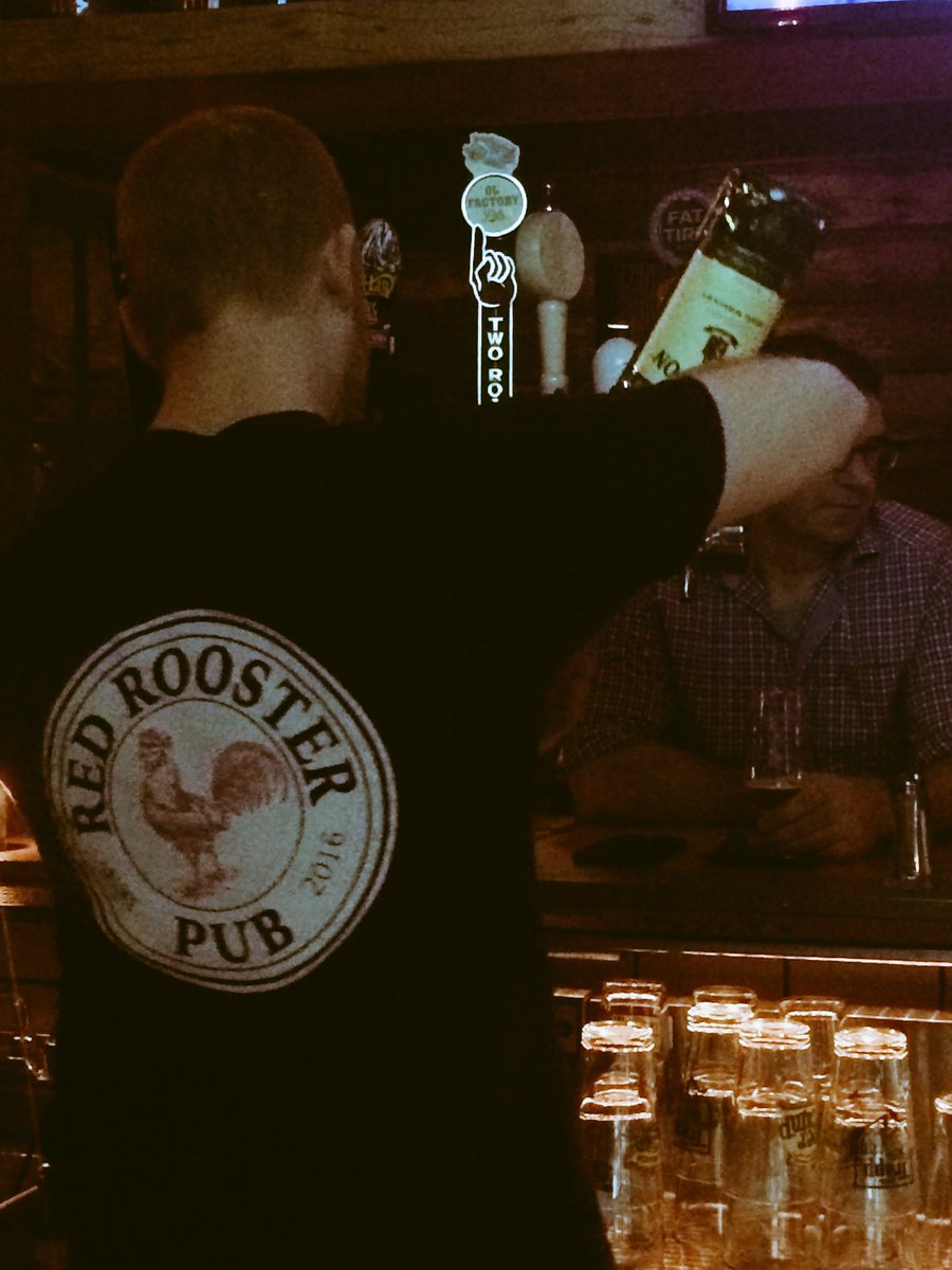 caitgue's tweet photo. You always have the @2RoadsBrewing #OlFactoryPils  as an option at #RedRoosterPub in #Newtown ! https://t.co/t7rYNBTFOx