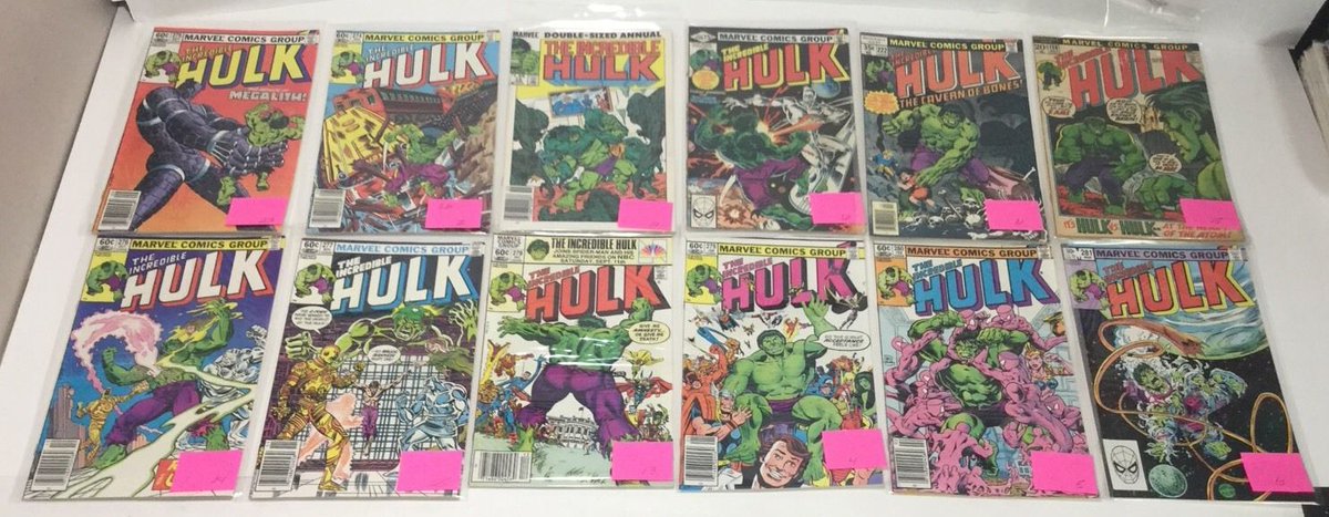 CollComics's tweet photo. Marvel Comics The Incredible Hulk 12 Issues 274 -281 &amp; 156 222 250 -14 Annual VF https://t.co/rGkXRYuP6o https://t.co/B850ByTqOZ