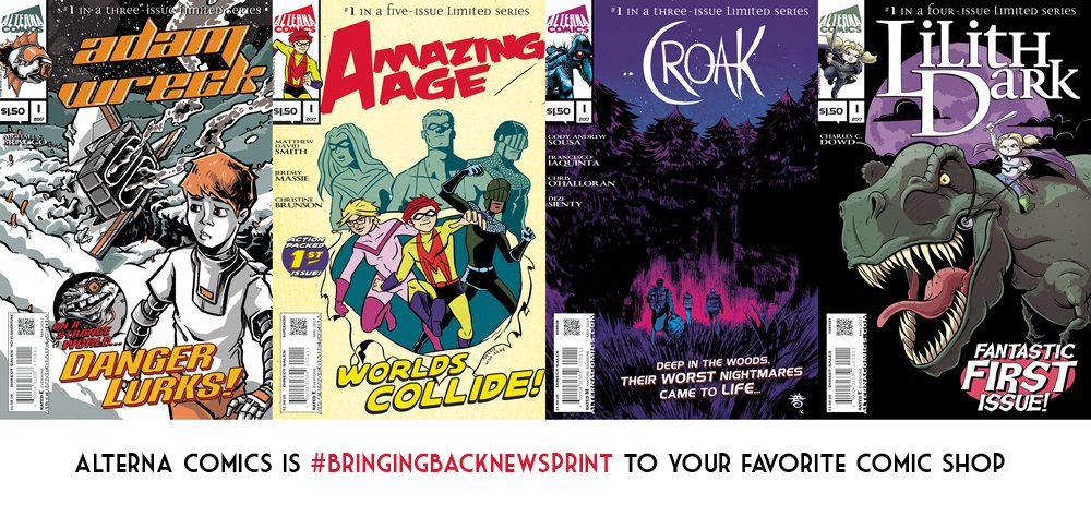 alternacomics's tweet photo. ⚡️Orders for our initial newsprint comics have been pouring in and we are on the verge of a sell out despite increasing initial print runs! https://t.co/OvJiXxj0jA