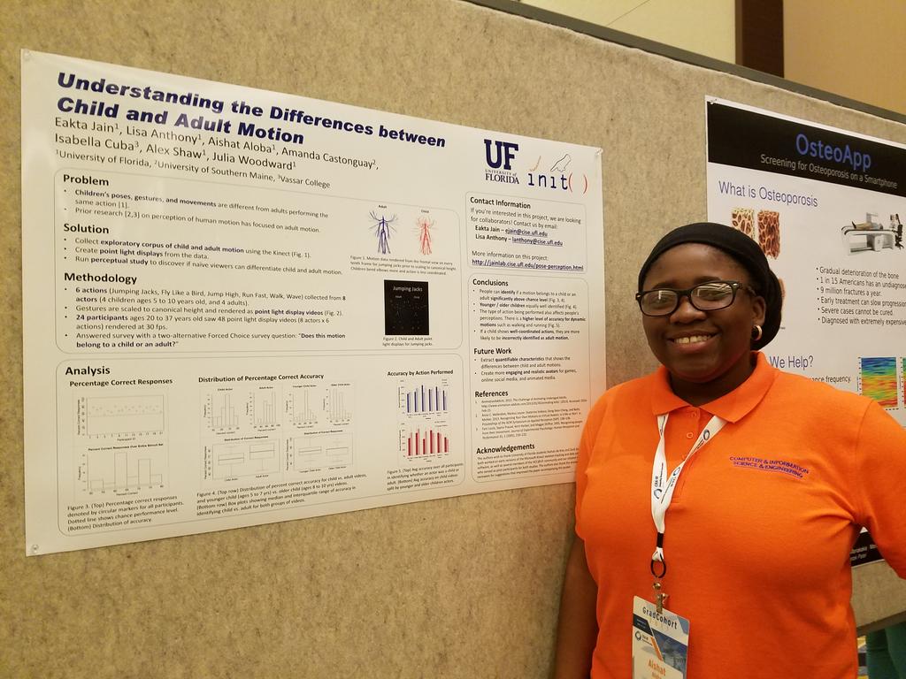DrMunyakaHCC's tweet photo. @aishaloba presenting her poster at @CRAWomen #GradCohort2017 @UFCISE https://t.co/QdfVAh5Guz
