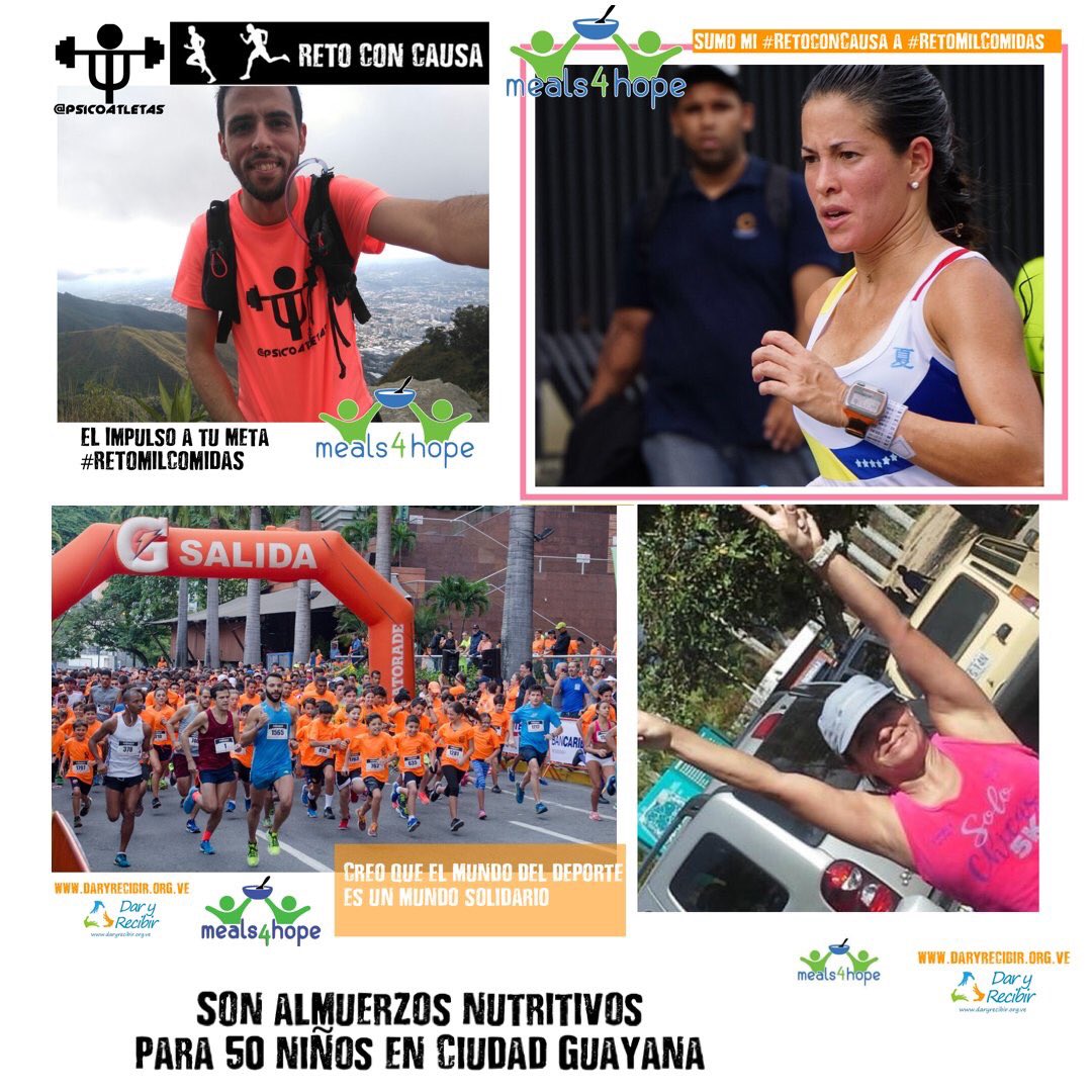 Retoconcausa's tweet image. Estamos muy orgullosos!! el #RetoMilComidas llegó a la [meta] 50 almuerzos nutritivos para niños de Ciudad Guayana 
Gracias @meals4hope
