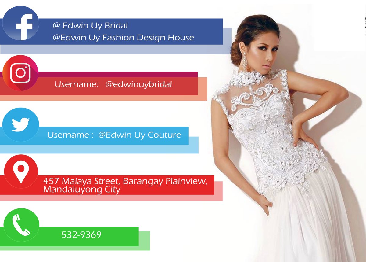 edwinuy888's tweet photo. ELEGANCE and SOPHISTICATION best delivered at Edwin Uy Bridal. For bookings, please refer to the contact reference below. https://t.co/BD4qinJd1C