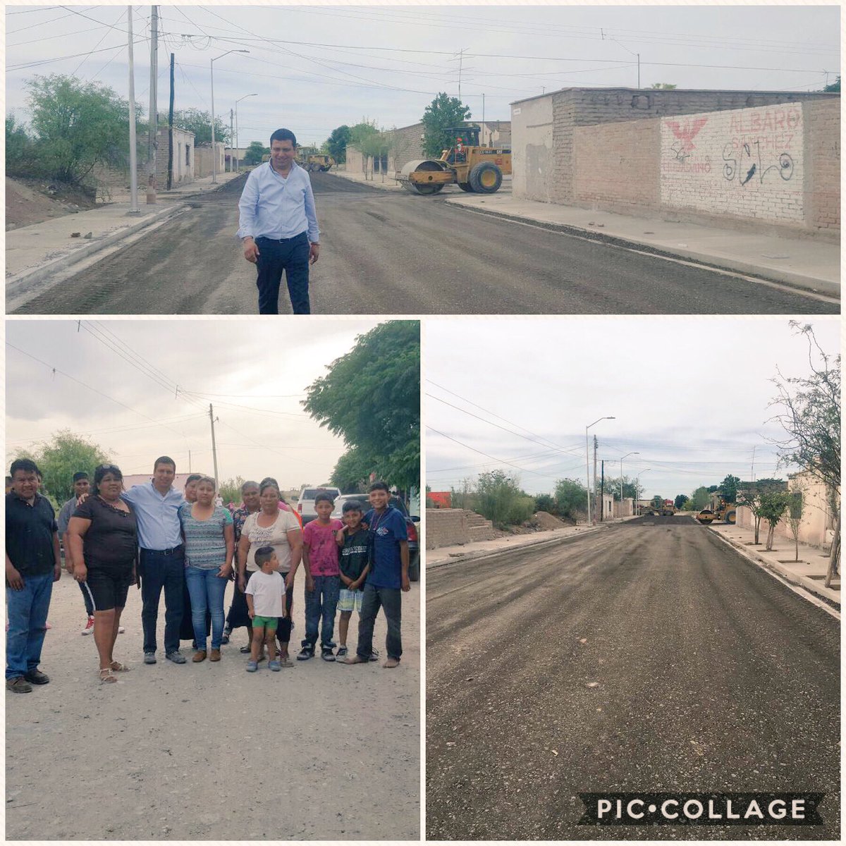 JuanGlz13's tweet photo. Supervisamos el avance de la pavimentación en la C. 16 de septiembre en la Col. Valparaiso. #MasyMejoresObrasParaSanPedro https://t.co/MTDbQ6ae2o