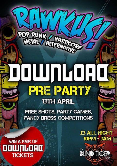 #Rawkus #downloadfestival special pre party be in a chance to win a pair of tickets 13th April