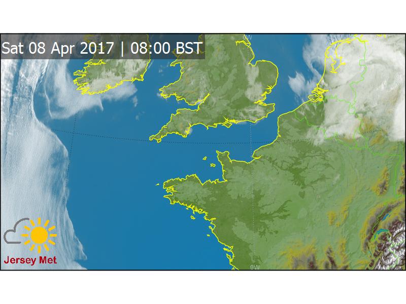 A lovely clear sky over the Channel Islands today. With the UV index forecast to reach 5 please take care when enjoying the sunshine.