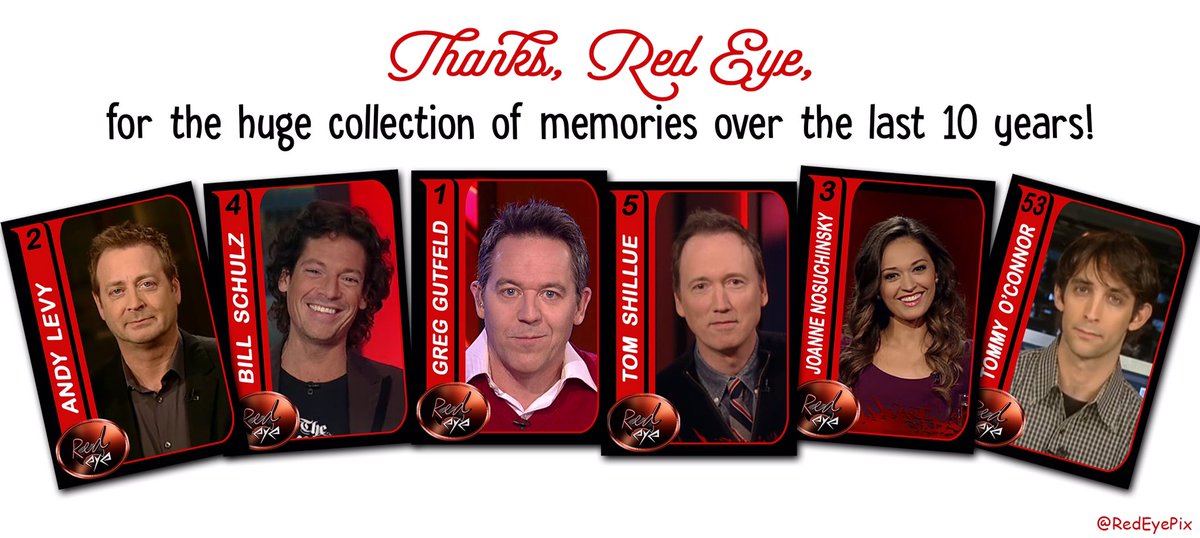 RedEyePix's tweet image. Thank you @greggutfeld @andylevy @BillSchulz @tomshillue @JoNosuchinsky @tommyoconnor with love from your #RedEye fans!