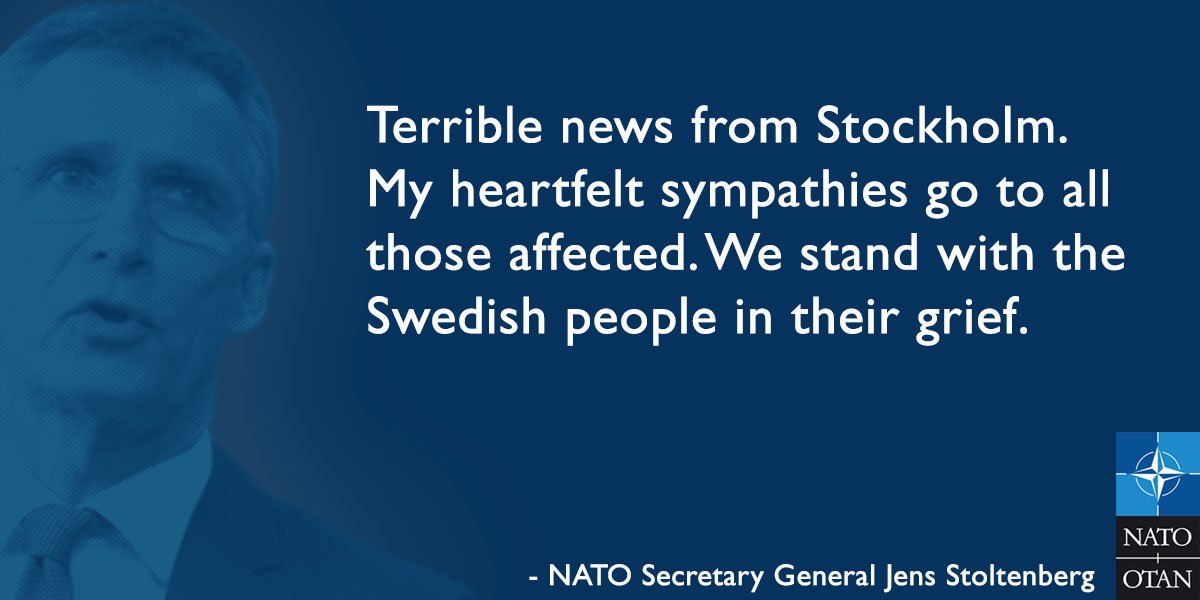 NATO #SecGen <a href="/jensstoltenberg/">Jens Stoltenberg</a> on #StockholmAttack #Stockholm