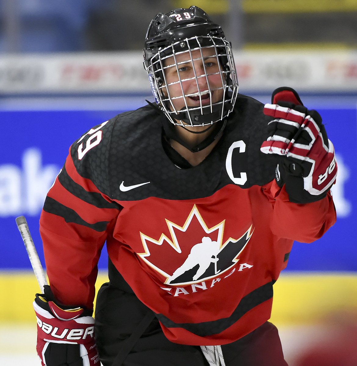 WomensWorlds's tweet photo. Congratulations to @pou29 for earning a spot on the Media All-Star Team at #WomensWorlds! #CaptainCanada https://t.co/cBKLDCmz10