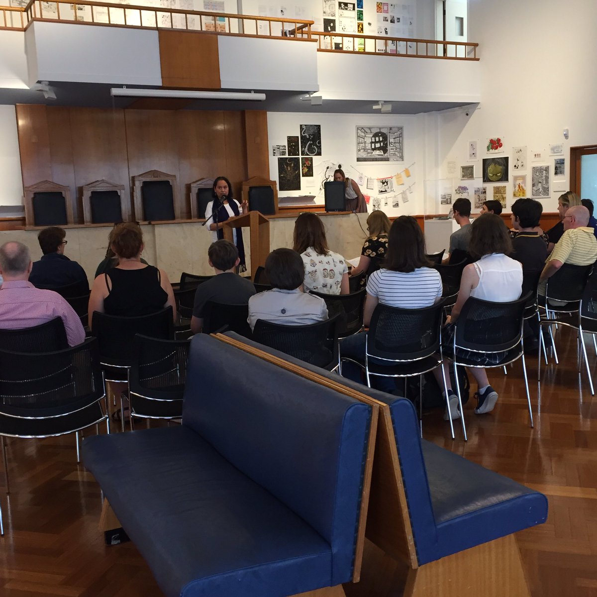 MMWM2013's tweet image. Copier Jam! Readings at #Wollongongartgallery has begun. Director Rike starting the event. @SCWCentre #writing #wollongong