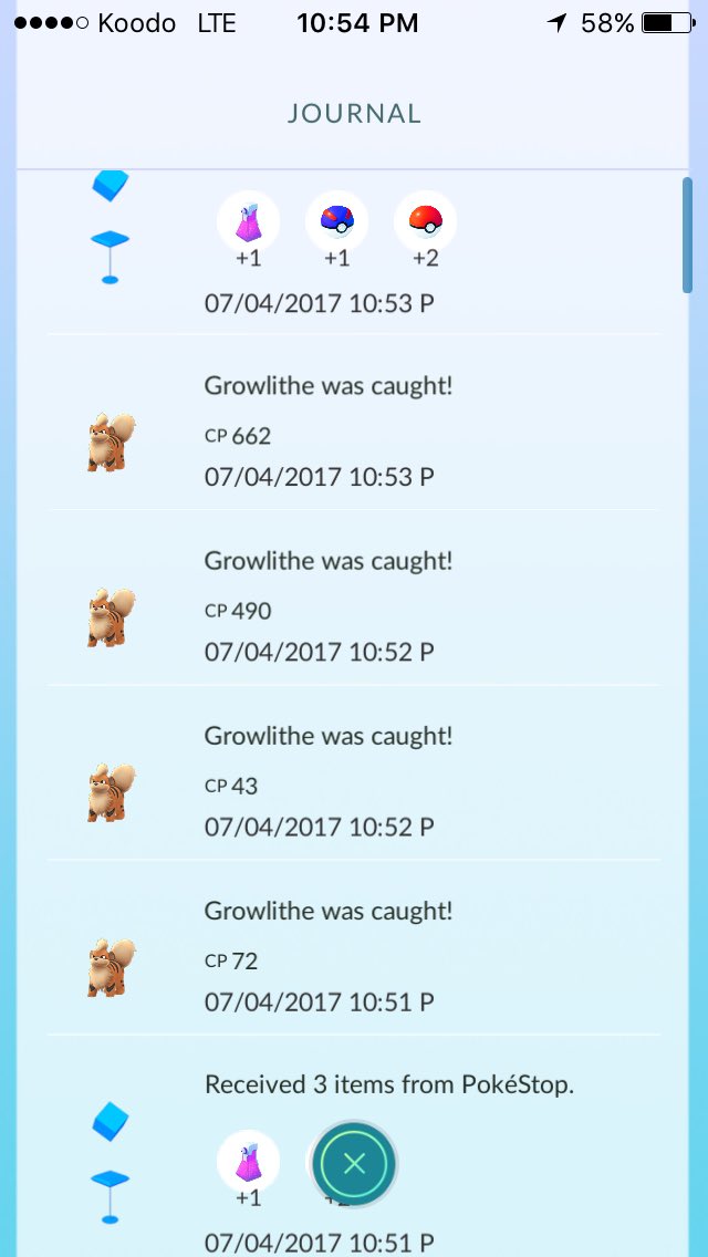 tinytacoturtle's tweet photo. Caught 9 growlithe in 30 mins...... I think I found a nest! #PokemonGO #TeamInstinct #Ottawa https://t.co/vA6tujSr2F