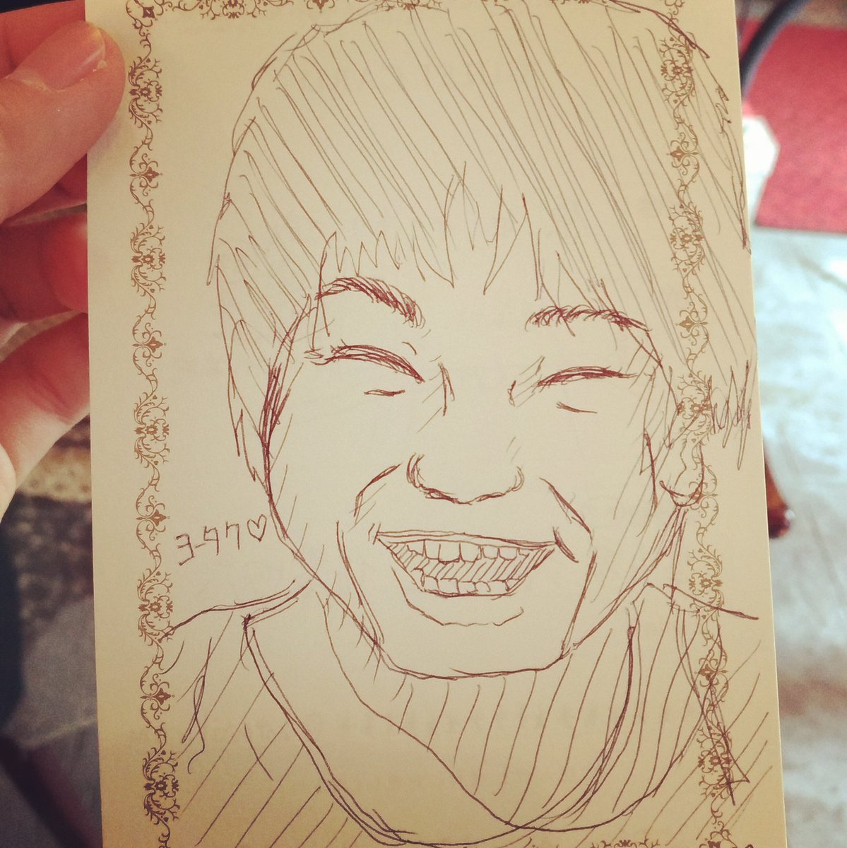 kotatu_neko_b's tweet photo. #結婚式 #受付 #guestcard #message #らくがき #一筆入魂 #新郎 #似てるかな https://t.co/wpCFKA8u4y