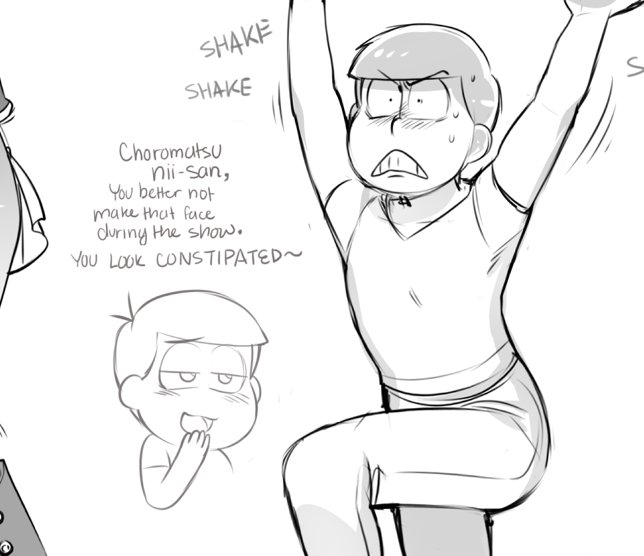 While I'm art dumping, have some old Skate-matsu scribs (I'm so late)
I really love choros outfit in this set, even if he can't skate....