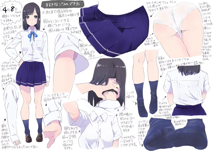 シワの日なので好きなシワを描いてみた。(色々ありすぎて描ききれない)
#シワの日 