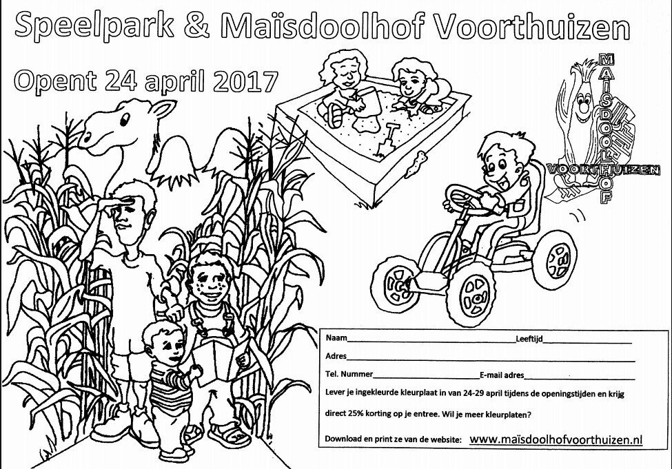 mais_doolhof's tweet photo. 🌽 KLEURWEDSTRIJD 🌽

Lever je ingekleurde kleurplaat in tijdens de openingsweek en krijg 25 % korting op de entreeprijs in de meivakantie! https://t.co/0EEH49VmIr