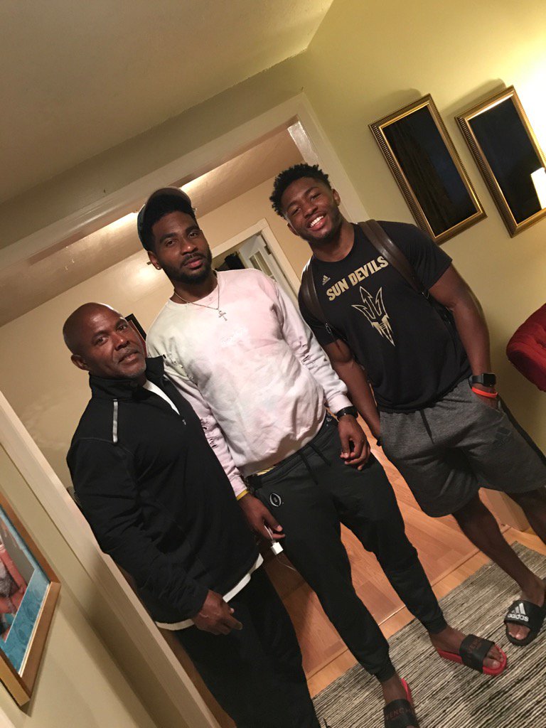 CoachC_C's tweet photo. Back in the Lab Braxton Miller Chaz Collins with Coach C #Phenomfactory https://t.co/T7W9nBc68R