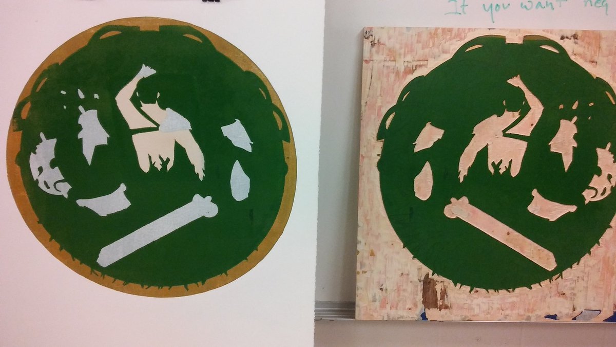 Tocho_Prints's tweet photo. End Day 22
@Jack_Septic_Eye #printmaking #woodcut #reliefprint #FFX #colorreduction #WIP https://t.co/YFymibLY6Y