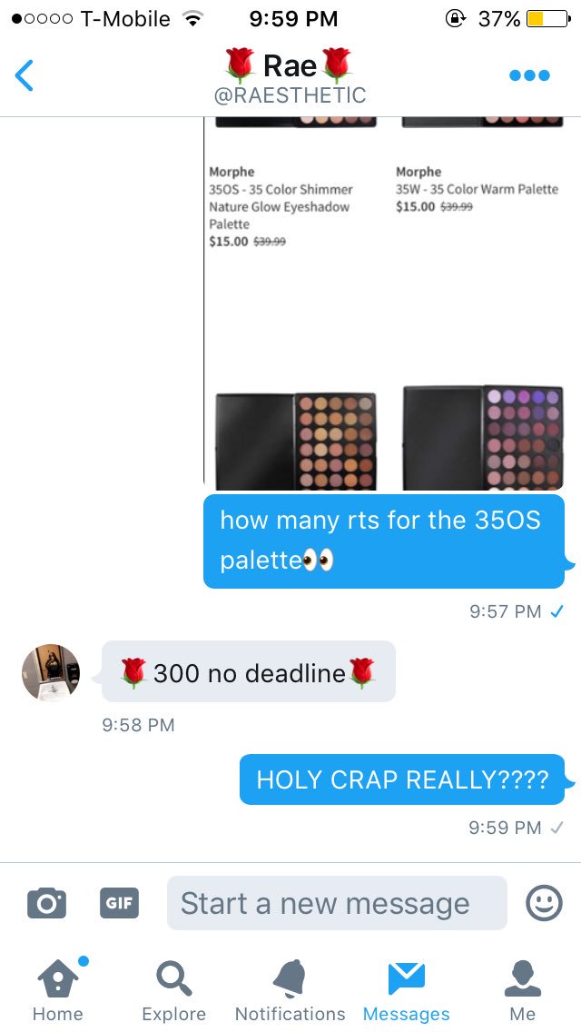 xokimnamjoon's tweet photo. ⚠️HELP A GIRL OUT⚠️ @RAESTHETlC is so generous and willing to get me the Morphe 35OS palette if i get 300 rts with no deadline!🙏🏼 https://t.co/k9XrWXGWDu