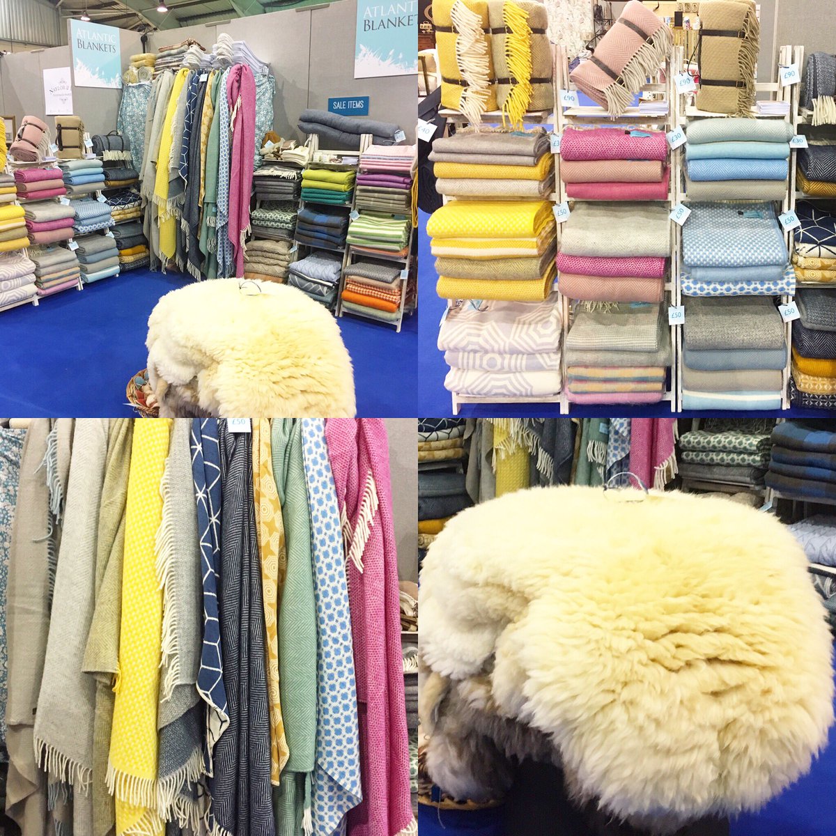 atlanticblanket's tweet photo. We're set up and ready for this weekends @SWHomeShow at @westpointevent, lots to see and do, opens at 10am. #swhomeshow #exeterevent https://t.co/w2kbF2RleS